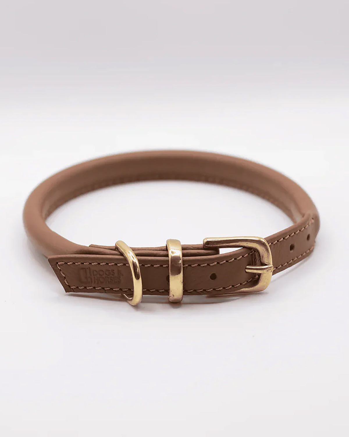 ROLLED SOFT LEATHER COLLAR | קולר עור מעוגל לכלב