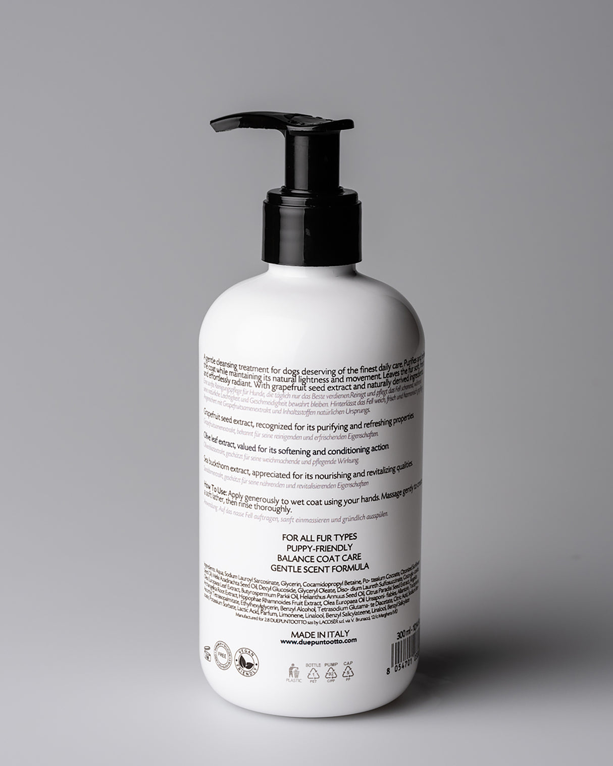 שמפו עדין לכלבים עם תמצית זרעי אשכולית | LISETTA DOG GENTLE SHAMPOO