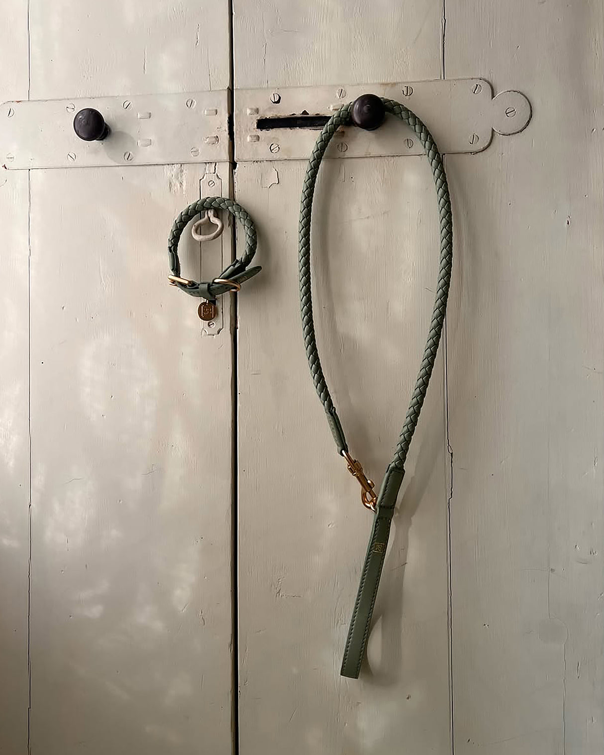 רצועה קלועה לכלב מעור נאפה איטלקי  | FERDINANDO NAPPA LEATHER LEASH
