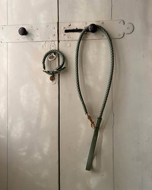 רצועה קלועה לכלב מעור נאפה איטלקי  | FERDINANDO NAPPA LEATHER LEASH