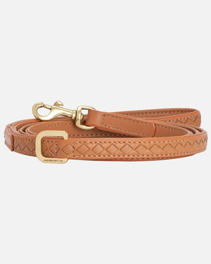 Prestige Leather Dog Leash | רצועת עור נאפה ארוכה ומתכווננת לכלב