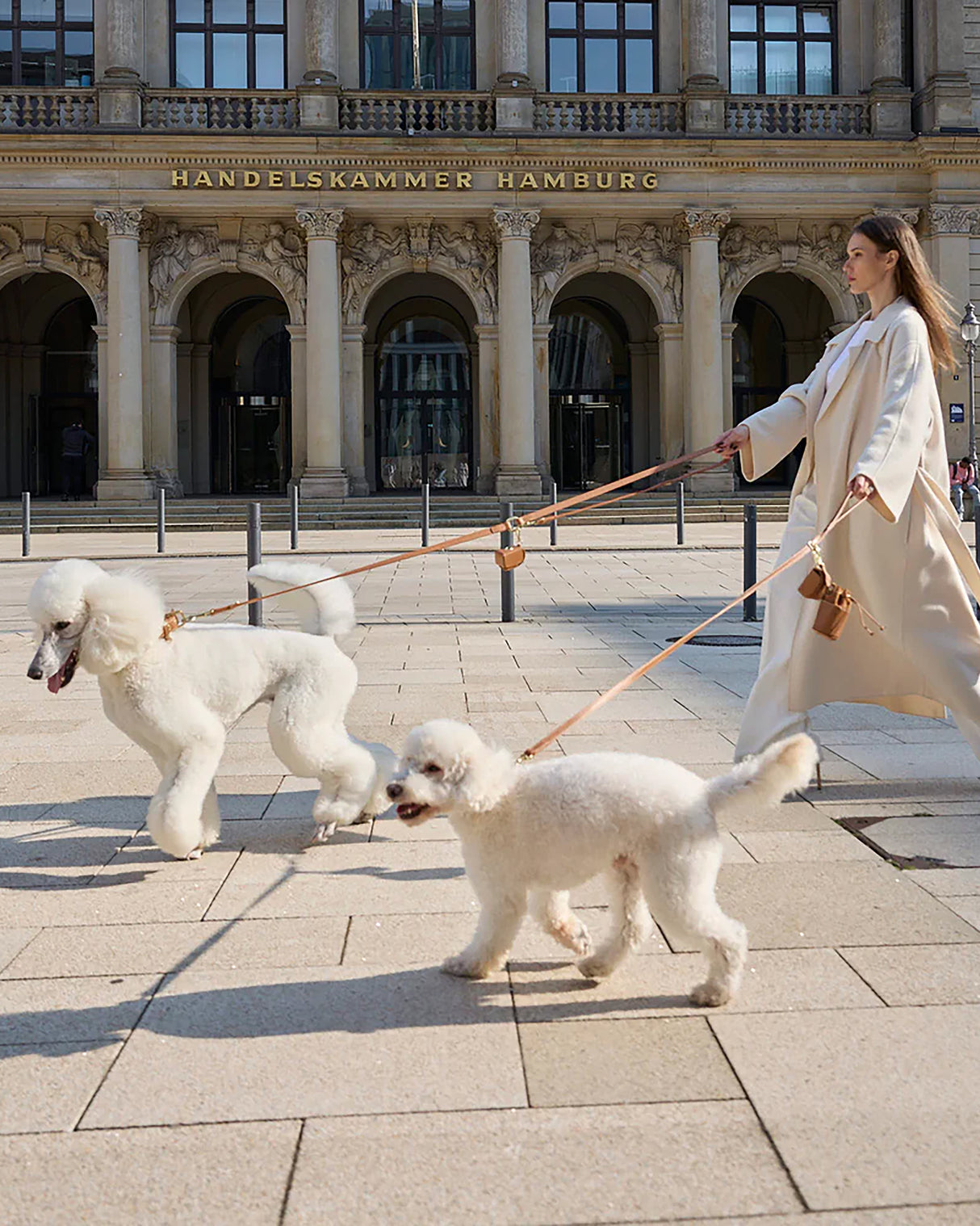 Luxe Smooth Leather Dog Leash | רצועת עור נאפה ארוכה ומתכווננת לכלב