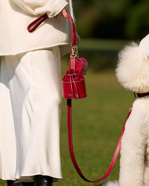 Luxe Suede Leather Dog Leash | רצועת עור ארוכה ומתכווננת לכלב