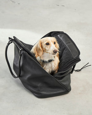 תיק נשיאה לכלב מעור אלגנטי | Borsa Dog Leather Carrier Bag