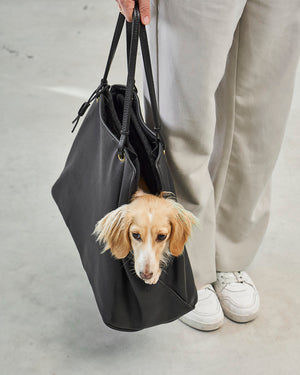 תיק נשיאה לכלב מעור אלגנטי | Borsa Dog Leather Carrier Bag