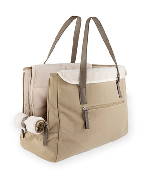 תיק נשיאה לכלב מכותנת קנבס דוחה מים | Tasca Dog Cotton Carrier Bag