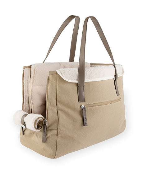 תיק נשיאה לכלב מכותנת קנבס דוחה מים | Tasca Dog Cotton Carrier Bag