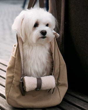 תיק נשיאה לכלב מכותנת קנבס דוחה מים | Tasca Dog Cotton Carrier Bag