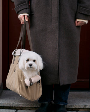 תיק נשיאה לכלב מכותנת קנבס דוחה מים | Tasca Dog Cotton Carrier Bag