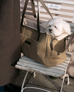תיק נשיאה לכלב מכותנת קנבס דוחה מים | Tasca Dog Cotton Carrier Bag