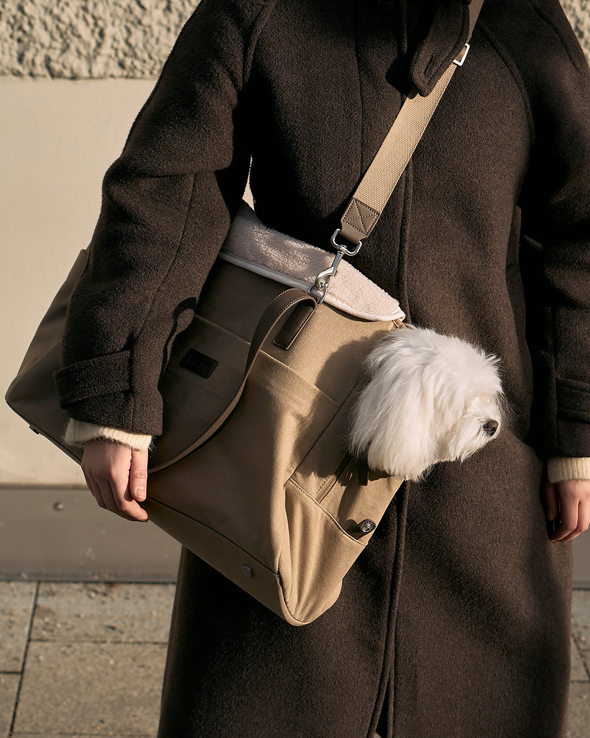 תיק נשיאה לכלב מכותנת קנבס דוחה מים | Tasca Dog Cotton Carrier Bag