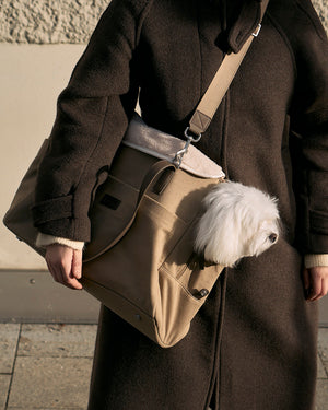 תיק נשיאה לכלב מכותנת קנבס דוחה מים | Tasca Dog Cotton Carrier Bag