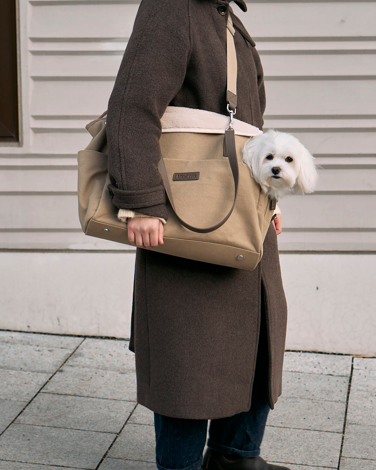 תיק נשיאה לכלב מכותנת קנבס דוחה מים | Tasca Dog Cotton Carrier Bag