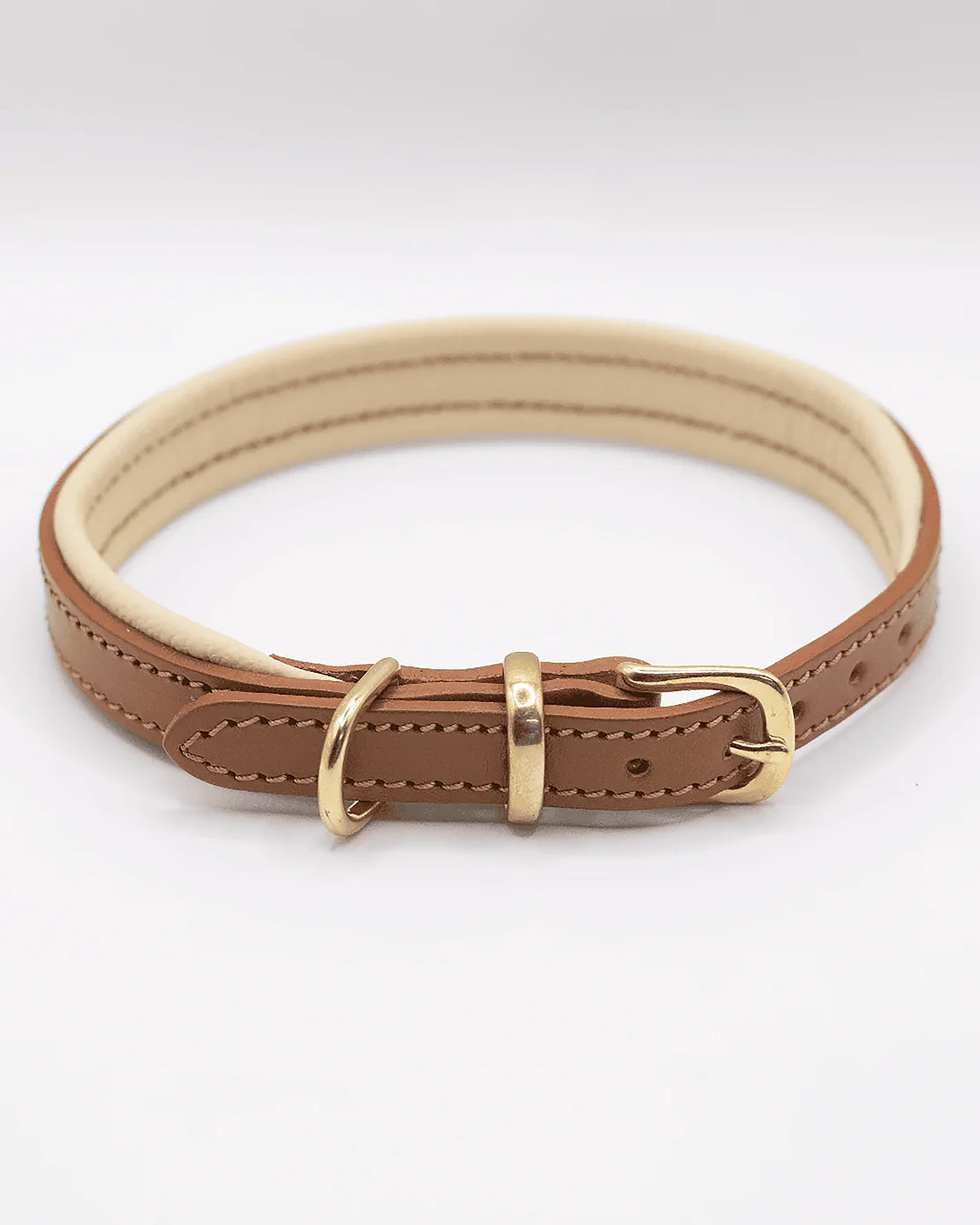 PADDED SOFT LEATHER COLLAR | קולר עור מרופד לכלב