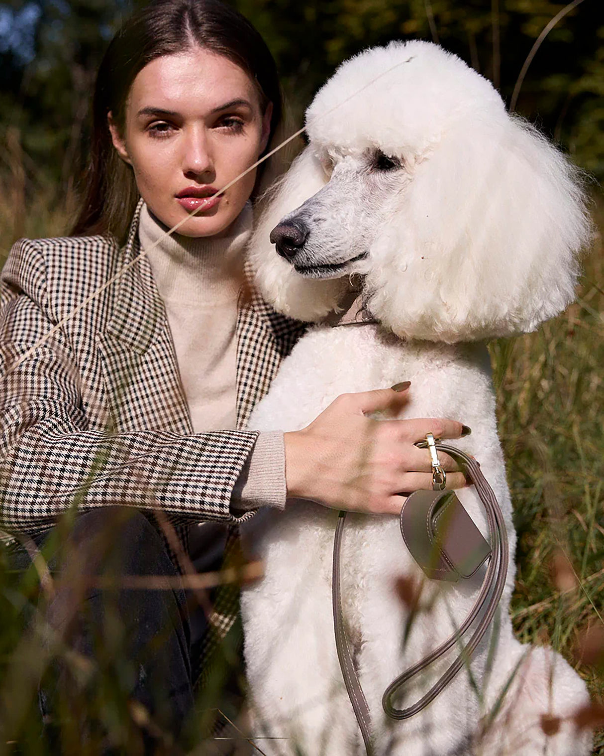 Luxe Smooth Leather Dog Leash | רצועת עור נאפה ארוכה ומתכווננת לכלב