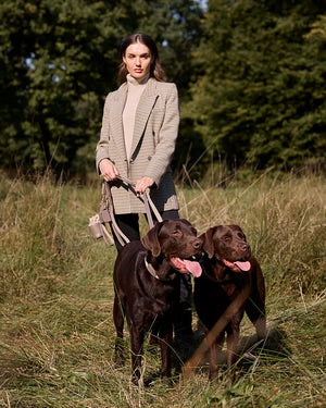 Luxe Smooth Leather Dog Leash | רצועת עור נאפה ארוכה ומתכווננת לכלב