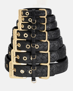 Prestige Leather Dog Collar | קולר עור נאפה קלוע לכלב