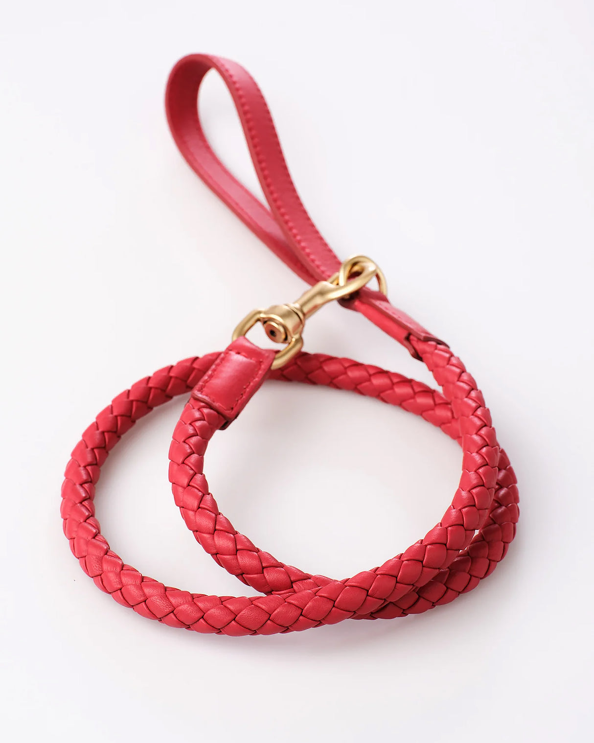 רצועה קלועה לכלב מעור נאפה איטלקי  | FERDINANDO NAPPA LEATHER LEASH