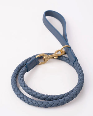 רצועה קלועה לכלב מעור נאפה איטלקי  | FERDINANDO NAPPA LEATHER LEASH