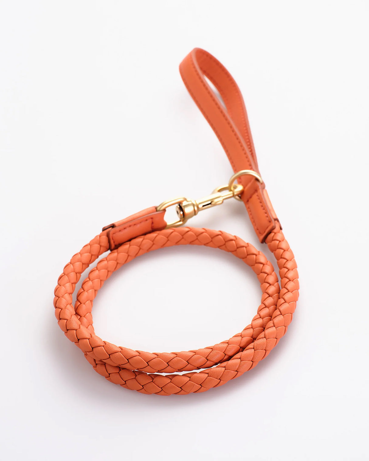רצועה קלועה לכלב מעור נאפה איטלקי  | FERDINANDO NAPPA LEATHER LEASH