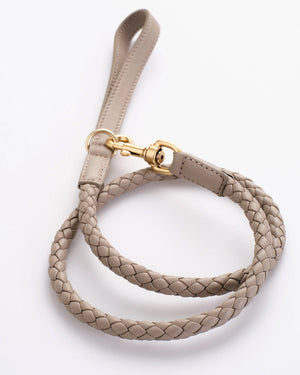 רצועה קלועה לכלב מעור נאפה איטלקי  | FERDINANDO NAPPA LEATHER LEASH