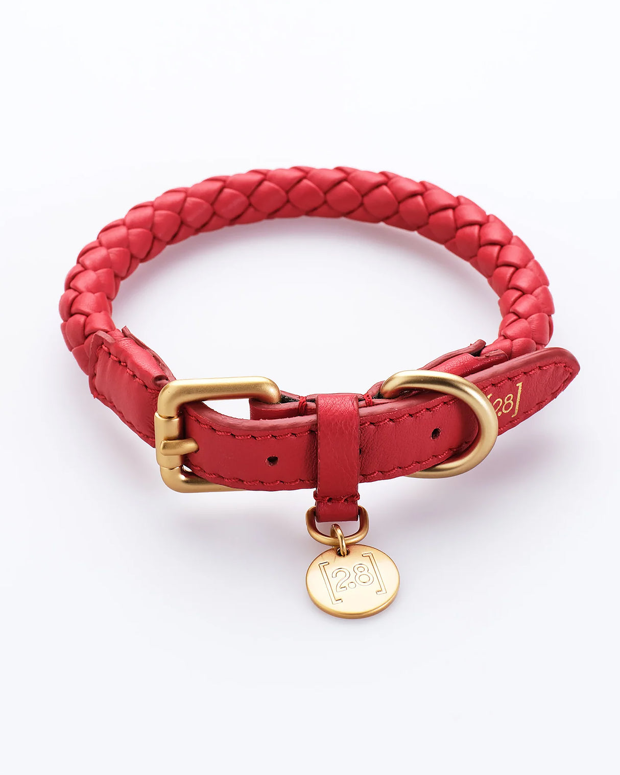 קולר קלוע לכלב מעור נאפה איטלקי | FERDINANDO NAPPA LEATHER COLLAR