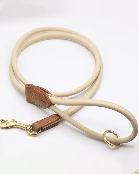 ROLLED SOFT LEATHER LEAD | רצועת עור לכלב