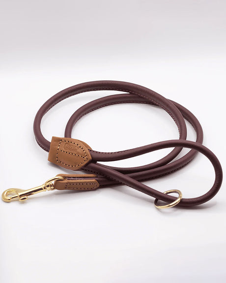 ROLLED SOFT LEATHER LEAD | רצועת עור לכלב