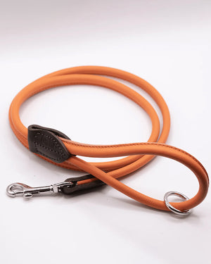 ROLLED SOFT LEATHER LEAD | רצועת עור לכלב