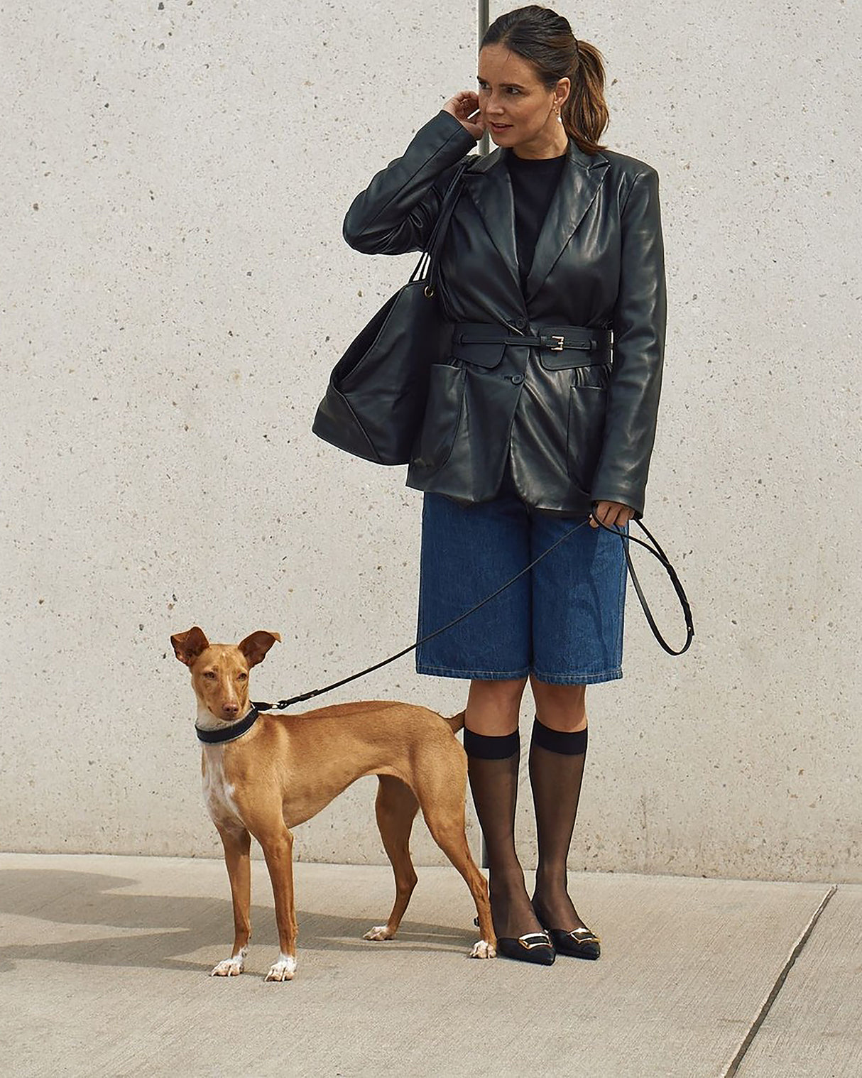 Rimini Dog Leather City-Leash | רצועת עור לכלב