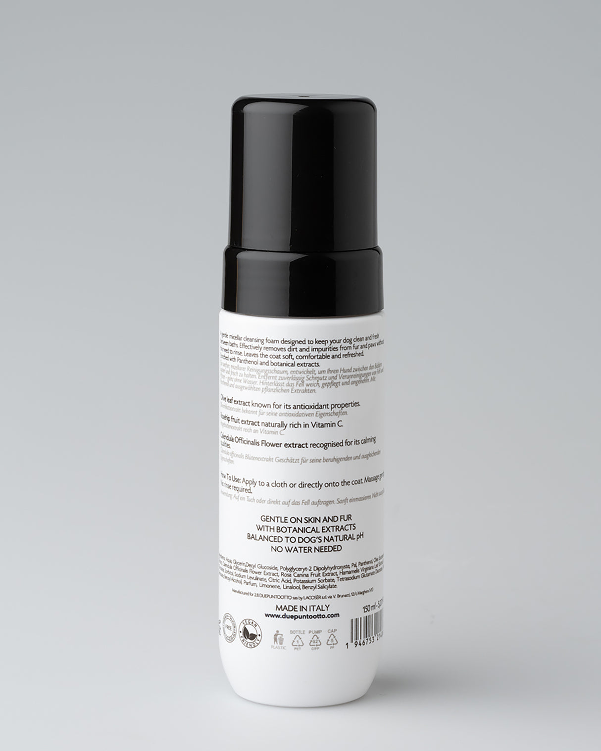 קצף מיסלרי לניקוי וריענון פרוות הכלב | LISETTA DOG DOG CLEANSING MICELLAR FOAM