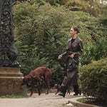 Luxe Suede Leather Dog Leash | רצועת עור ארוכה ומתכווננת לכלב